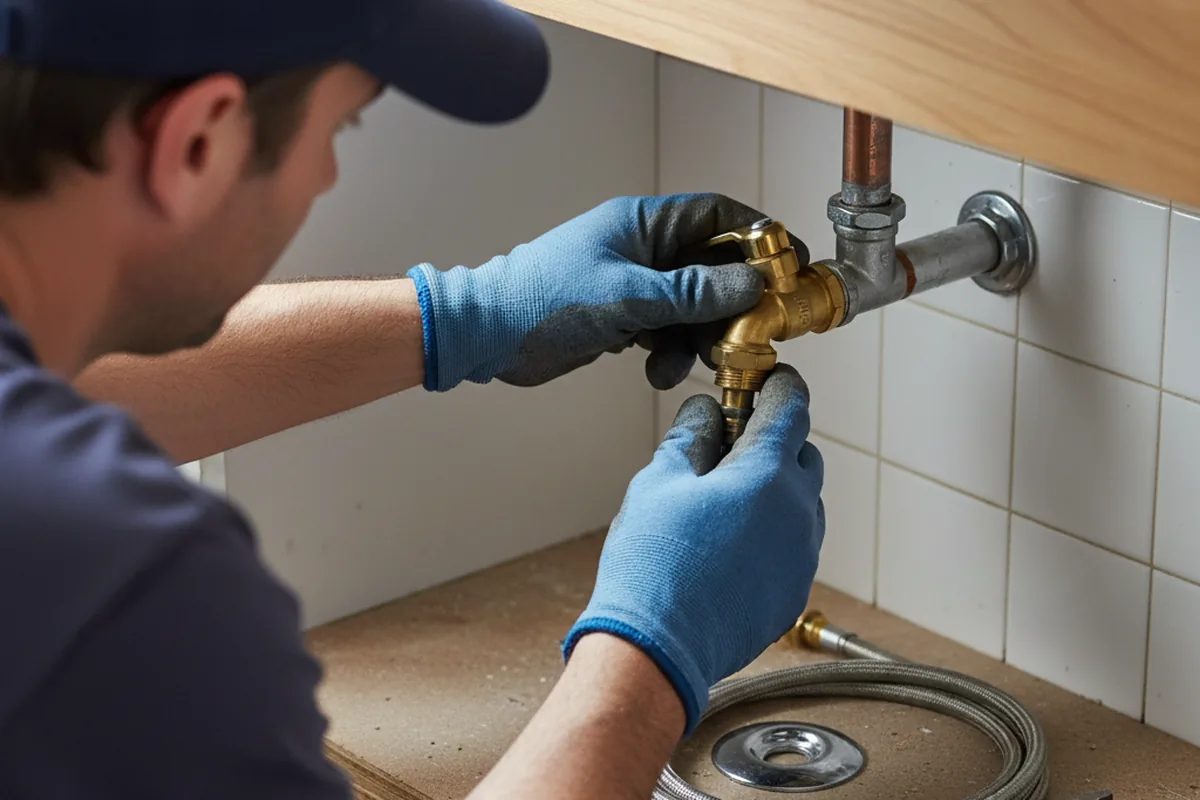 Shutoff valve and fitting work during Faucet and Fixture Repair in Hudson
